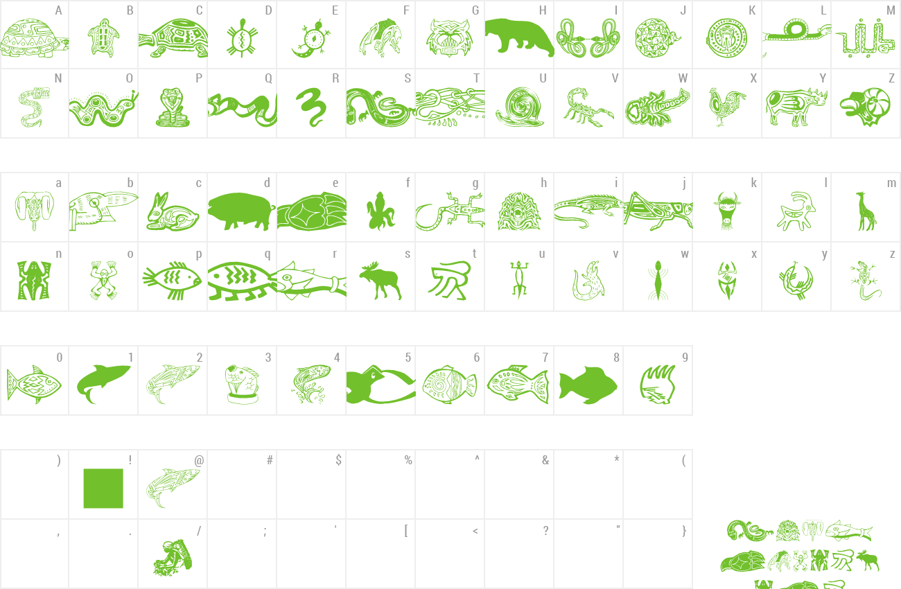 Font TribalFigTwo preview